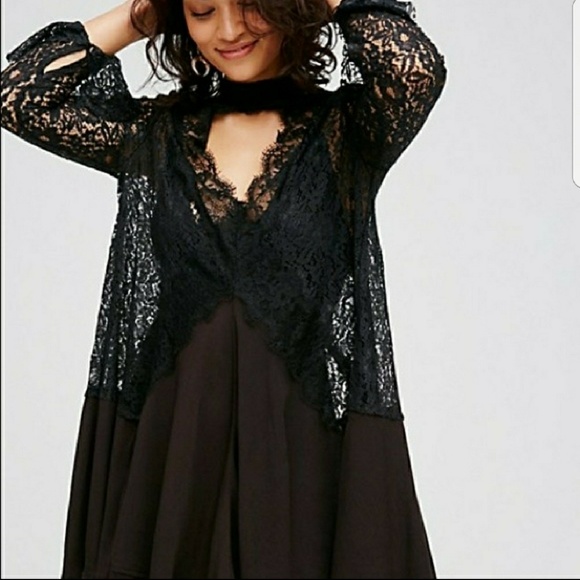 Free People Secret Origins Cutout Lace Tunic - Picture 3 of 3